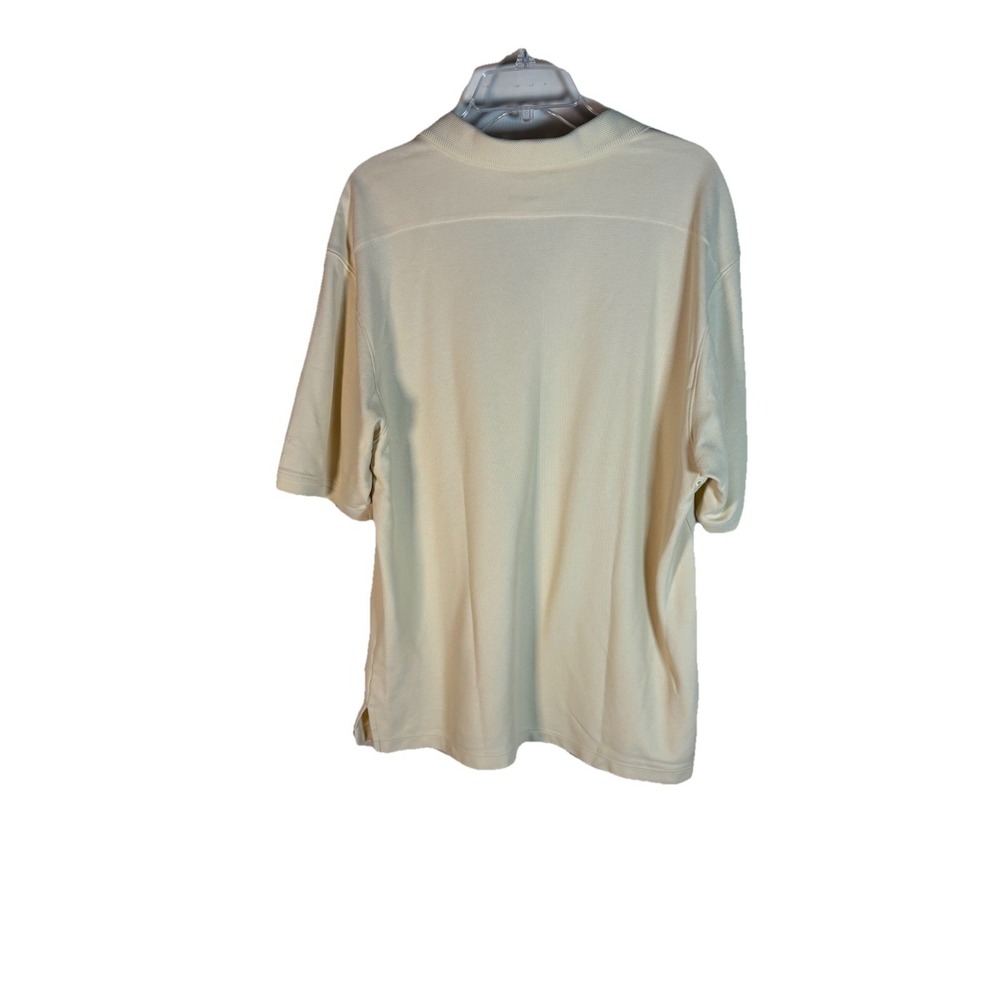 Tommy Bahama Men's Collar Shirt 1/4 Button Pullover Pale Yellow 18 Golf XL - Picture 2 of 7